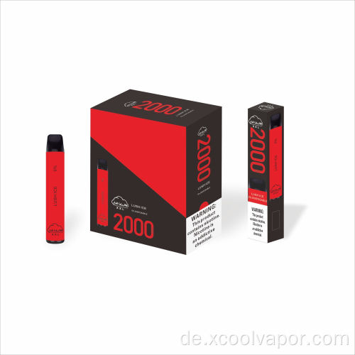 Hochwertige Einweg-elektronische Zigarette 2000-Puffs